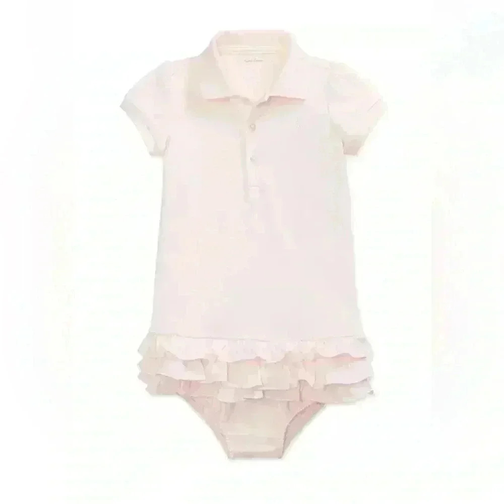 Polo Ralph Lauren - Baby Girls Ruffled Trim Cupcake Dress